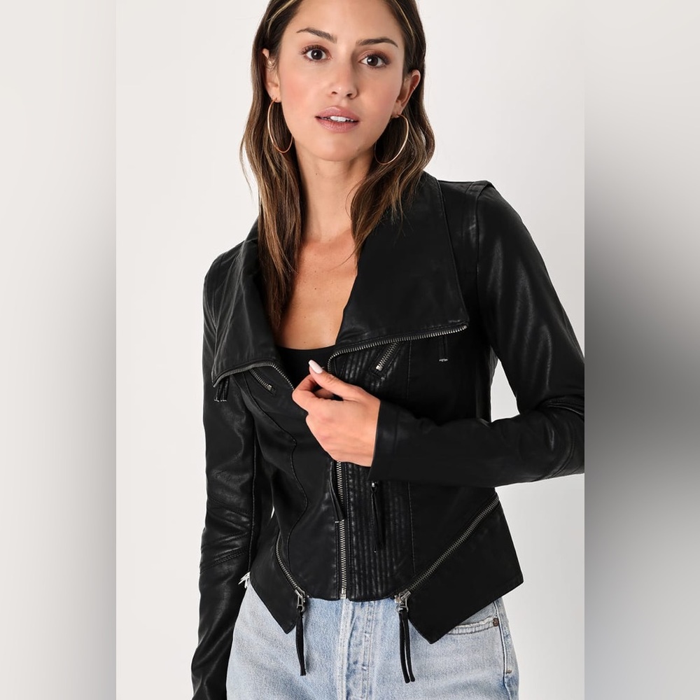 Medium, black vegan leather